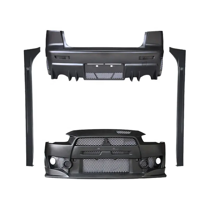Parachoques De Coche Para Mitsubishi Lancer 2009-2015 Actualizacin Estilo FQ Parachoques Delantero Parachoques Trasero Falda Lat